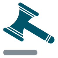 Icono de un martillo de juez