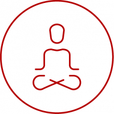 Icono de persona meditando