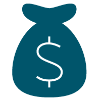 Icono de bolsa de dinero